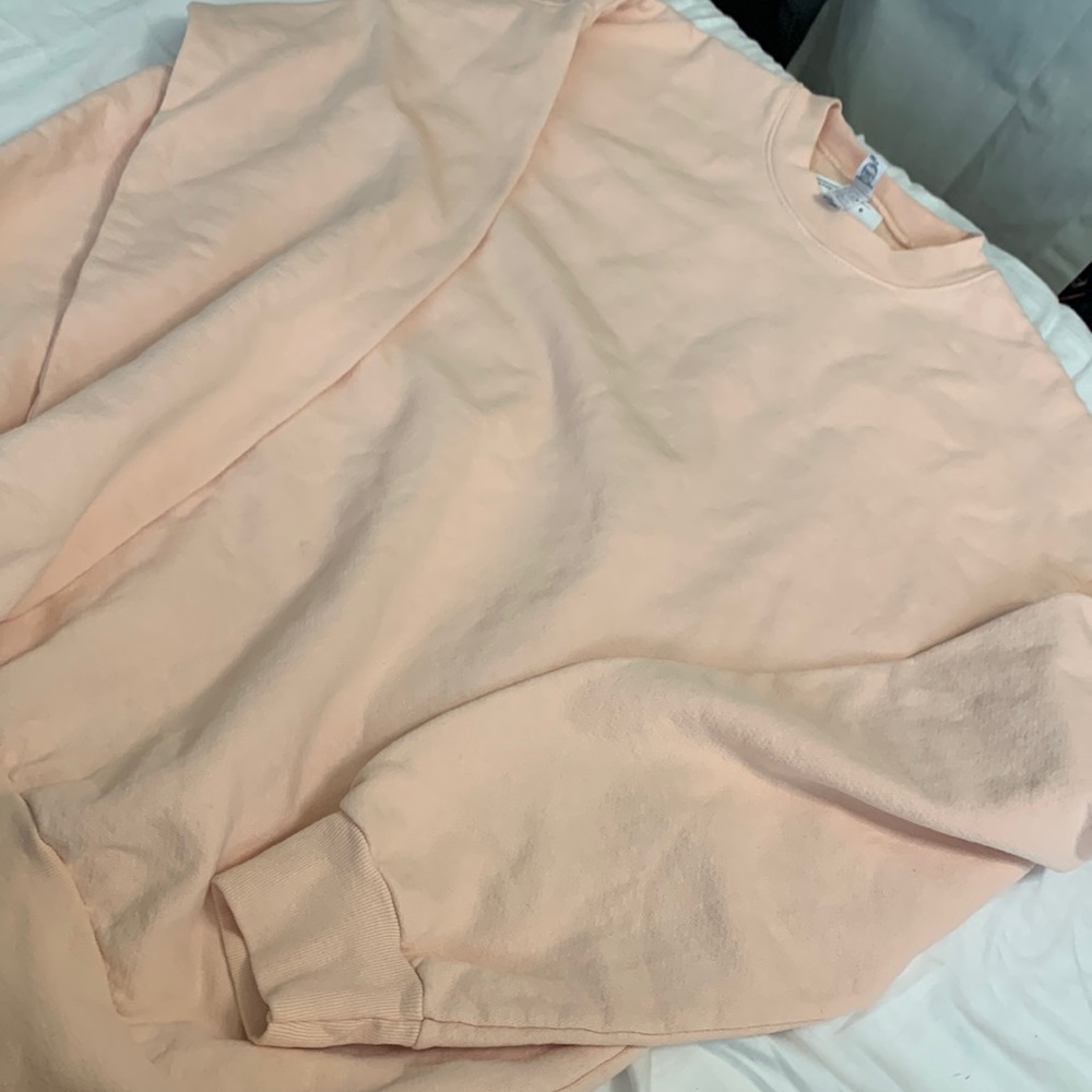 American apparel Los Angeles Apparel long sleeve sweater crewneck peach color